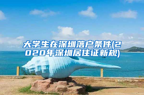 大学生在深圳落户条件(2020年深圳居住证新规)