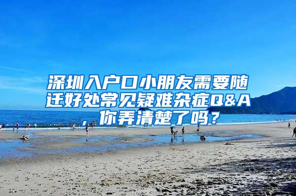 深圳入户口小朋友需要随迁好处常见疑难杂症Q&A，你弄清楚了吗？