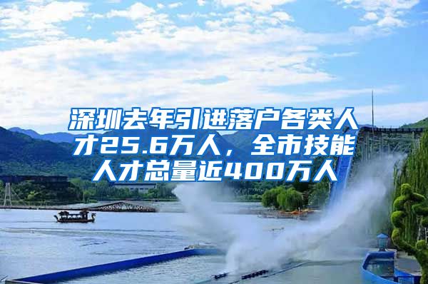 深圳去年引进落户各类人才25.6万人，全市技能人才总量近400万人