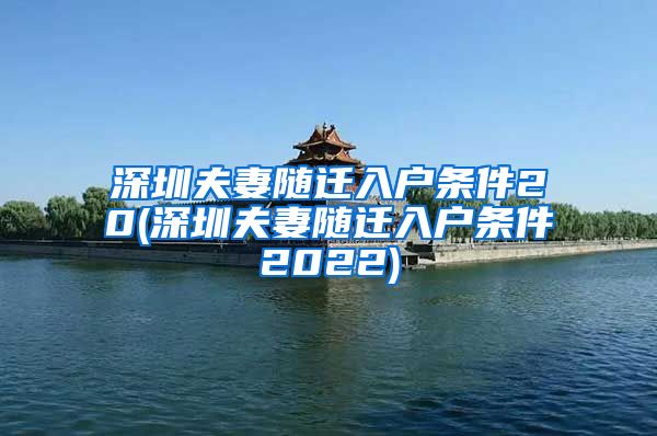 深圳夫妻随迁入户条件20(深圳夫妻随迁入户条件2022)