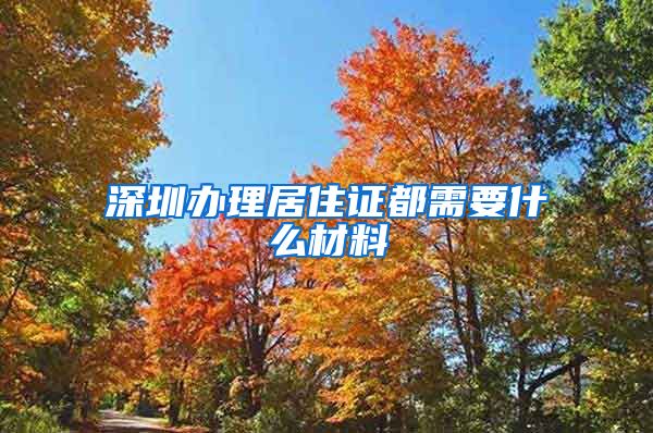 深圳办理居住证都需要什么材料