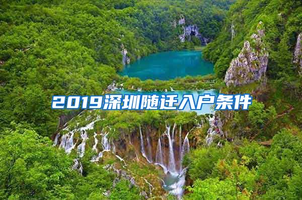 2019深圳随迁入户条件