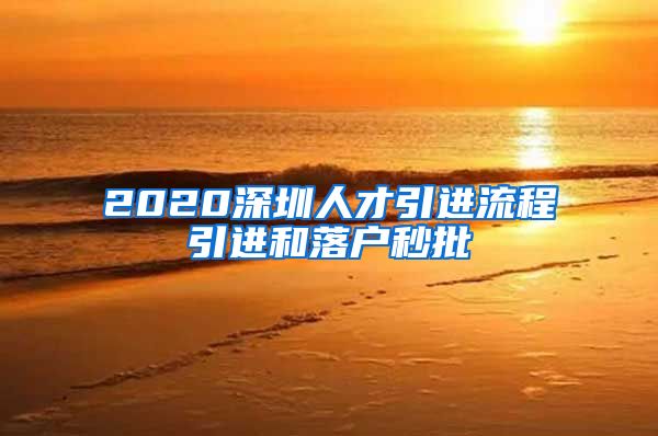 2020深圳人才引进流程引进和落户秒批