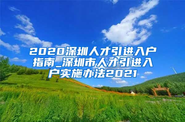 2020深圳人才引进入户指南_深圳市人才引进入户实施办法2021