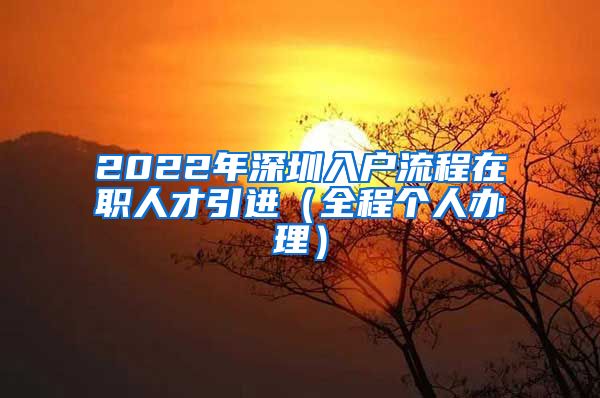 2022年深圳入户流程在职人才引进（全程个人办理）