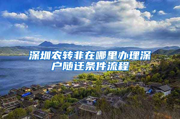 深圳农转非在哪里办理深户随迁条件流程