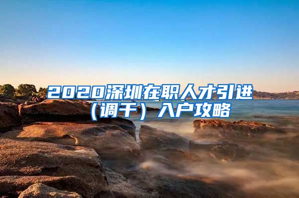 2020深圳在职人才引进（调干）入户攻略