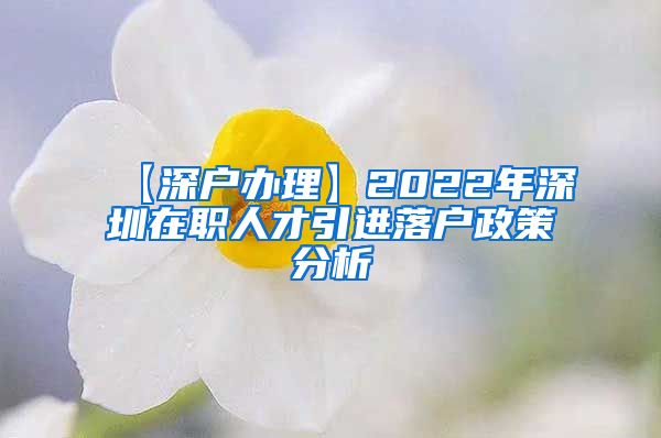 【深户办理】2022年深圳在职人才引进落户政策分析