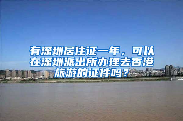 有深圳居住证一年，可以在深圳派出所办理去香港旅游的证件吗？