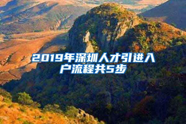 2019年深圳人才引进入户流程共5步