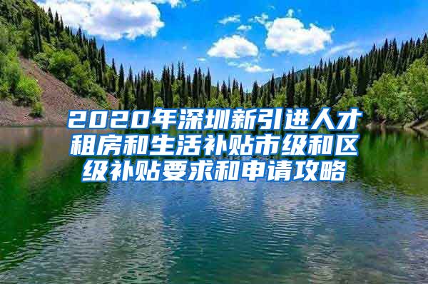 2020年深圳新引进人才租房和生活补贴市级和区级补贴要求和申请攻略