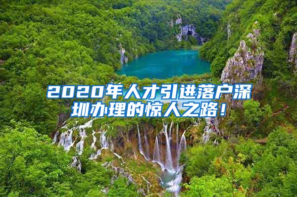 2020年人才引进落户深圳办理的惊人之路！