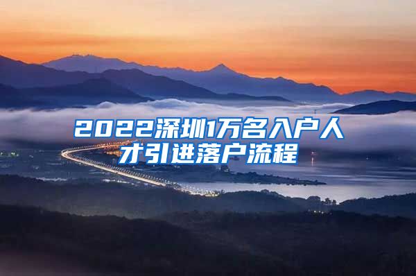 2022深圳1万名入户人才引进落户流程