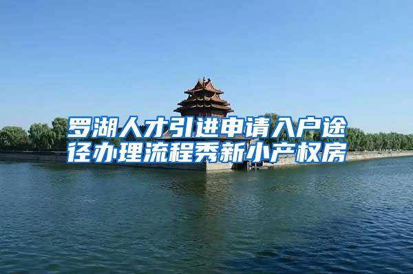 罗湖人才引进申请入户途径办理流程秀新小产权房