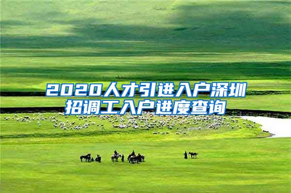 2020人才引进入户深圳招调工入户进度查询