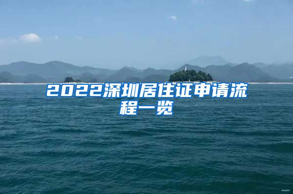 2022深圳居住证申请流程一览