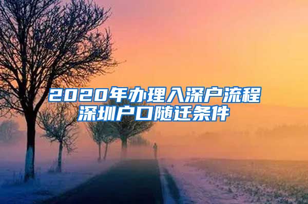 2020年办理入深户流程深圳户口随迁条件