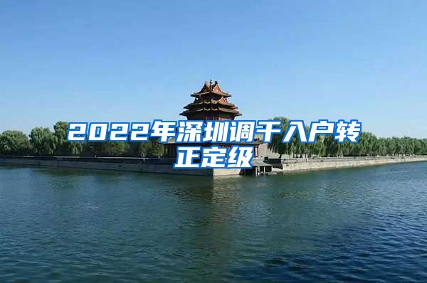 2022年深圳调干入户转正定级