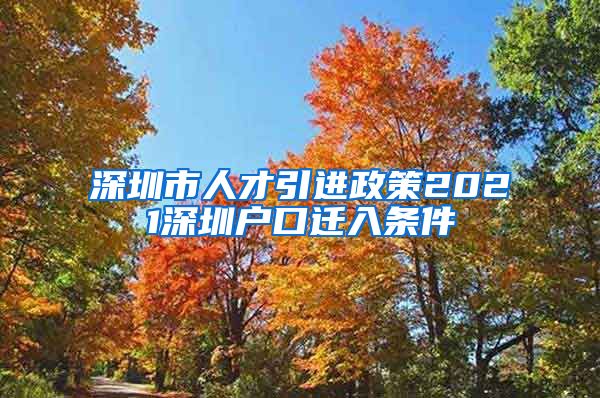 深圳市人才引进政策2021深圳户口迁入条件