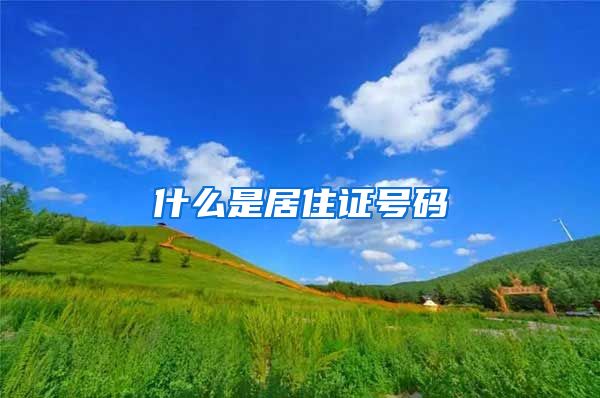 什么是居住证号码