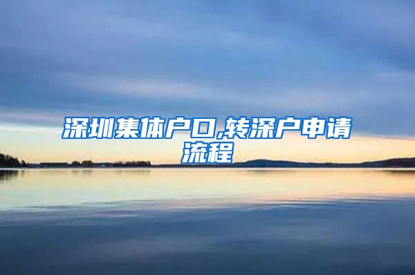 深圳集体户口,转深户申请流程