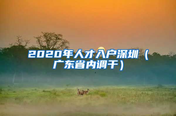 2020年人才入户深圳（广东省内调干）