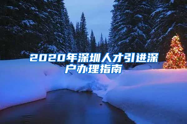 2020年深圳人才引进深户办理指南