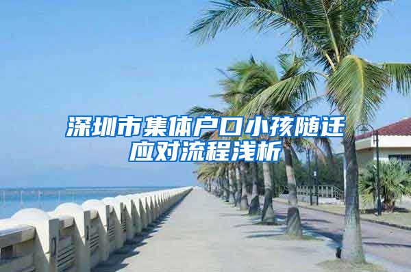 深圳市集体户口小孩随迁应对流程浅析