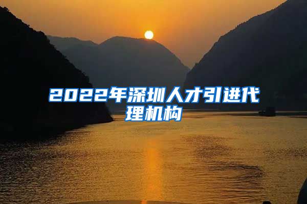 2022年深圳人才引进代理机构