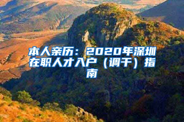 本人亲历：2020年深圳在职人才入户（调干）指南