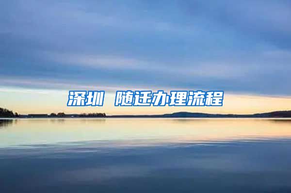 深圳 随迁办理流程