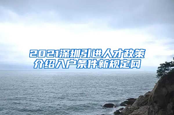 2021深圳引进人才政策介绍入户条件新规定网