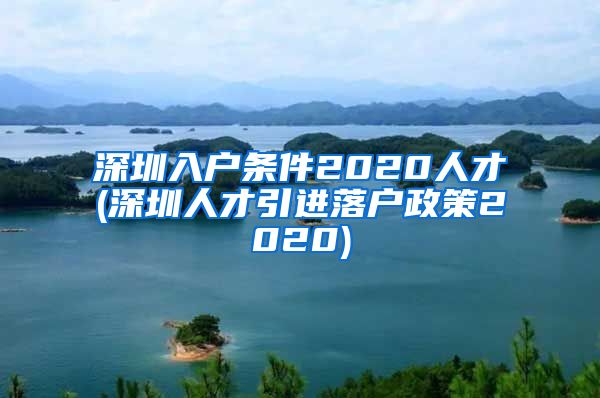 深圳入户条件2020人才(深圳人才引进落户政策2020)