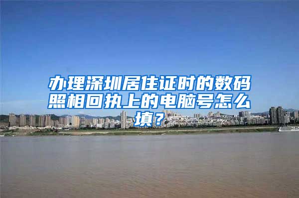 办理深圳居住证时的数码照相回执上的电脑号怎么填？