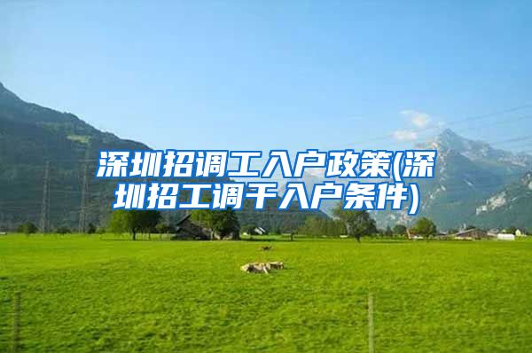 深圳招调工入户政策(深圳招工调干入户条件)