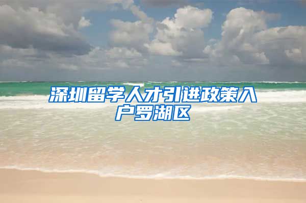 深圳留学人才引进政策入户罗湖区