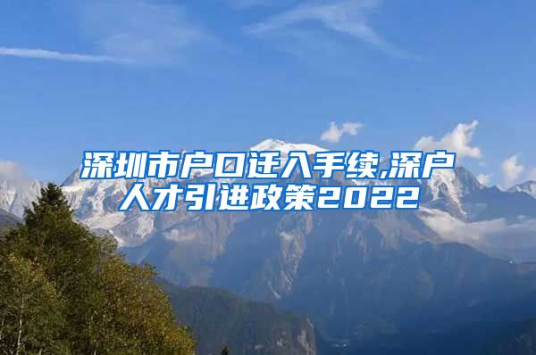 深圳市户口迁入手续,深户人才引进政策2022