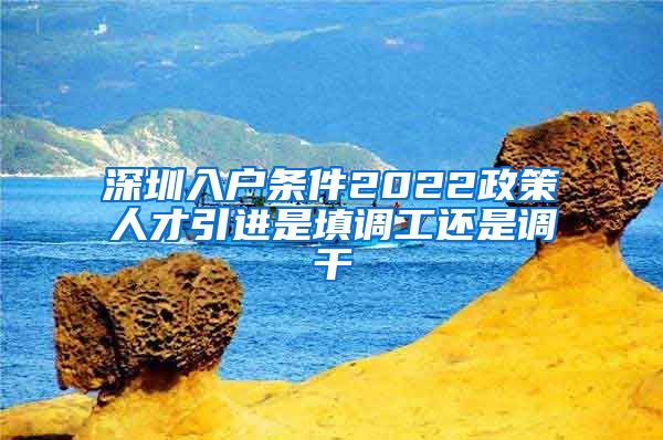 深圳入户条件2022政策人才引进是填调工还是调干