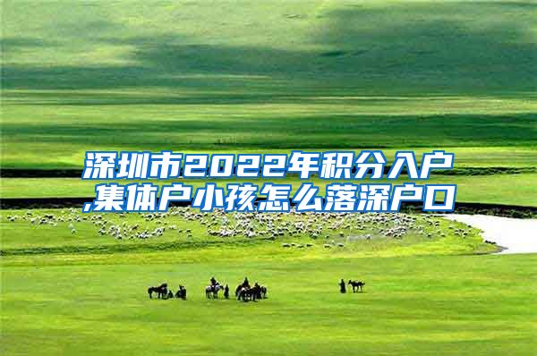 深圳市2022年积分入户,集体户小孩怎么落深户口