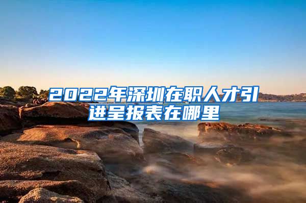 2022年深圳在职人才引进呈报表在哪里