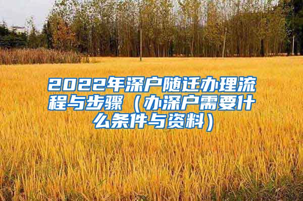 2022年深户随迁办理流程与步骤（办深户需要什么条件与资料）