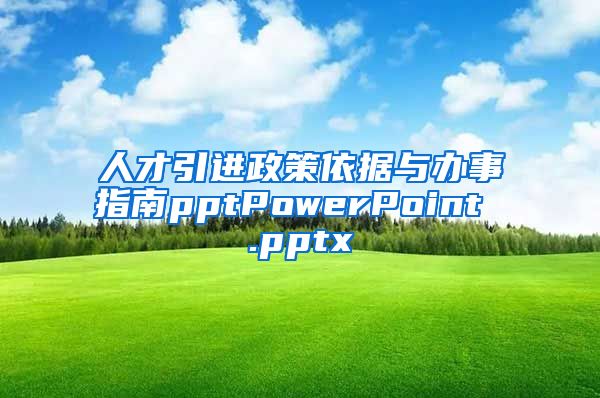 人才引进政策依据与办事指南pptPowerPoint .pptx