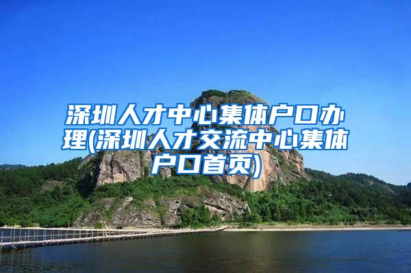 深圳人才中心集体户口办理(深圳人才交流中心集体户口首页)