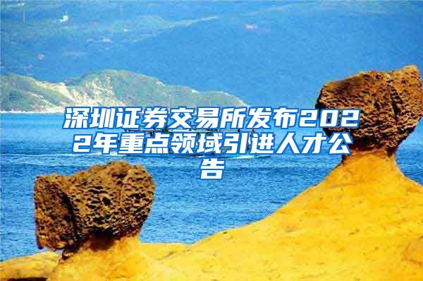 深圳证券交易所发布2022年重点领域引进人才公告