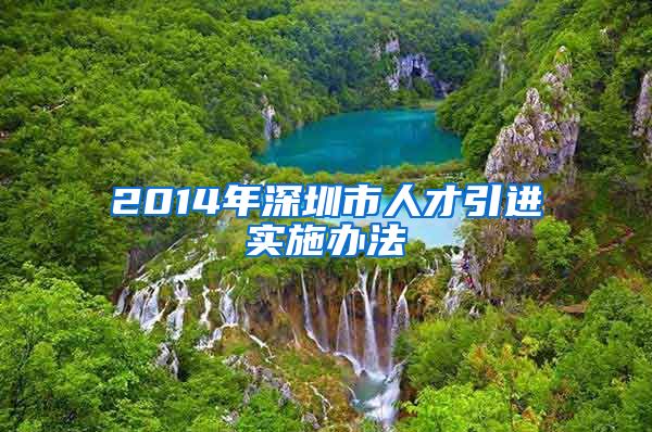 2014年深圳市人才引进实施办法