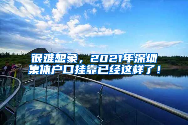 很难想象，2021年深圳集体户口挂靠已经这样了！