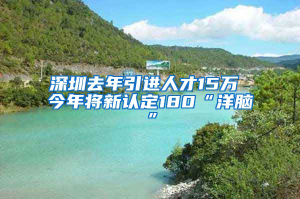 深圳去年引进人才15万 今年将新认定180“洋脑”