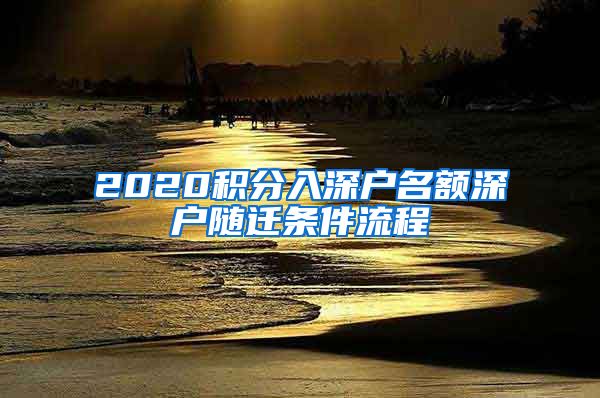 2020积分入深户名额深户随迁条件流程