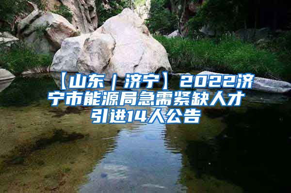 【山东｜济宁】2022济宁市能源局急需紧缺人才引进14人公告