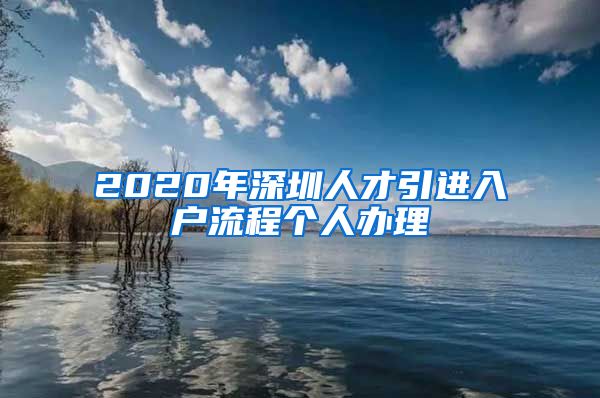 2020年深圳人才引进入户流程个人办理